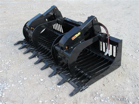 heavy duty skid steer rock grapple|skid steer with grapple attachment.